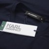 Karl Lagerfeld t-shirt koszulka granatowa duże logo bawełniana